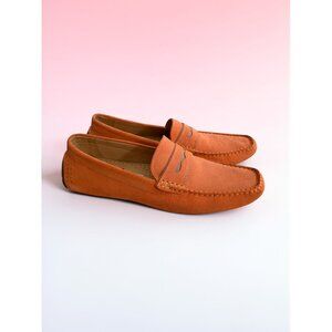 1901 Men’s Sueded Leather Orange Dress Loafers Size 12